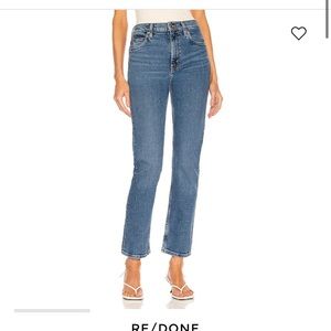 Re/Done 70s Straight comfort stretch blue jeans 27